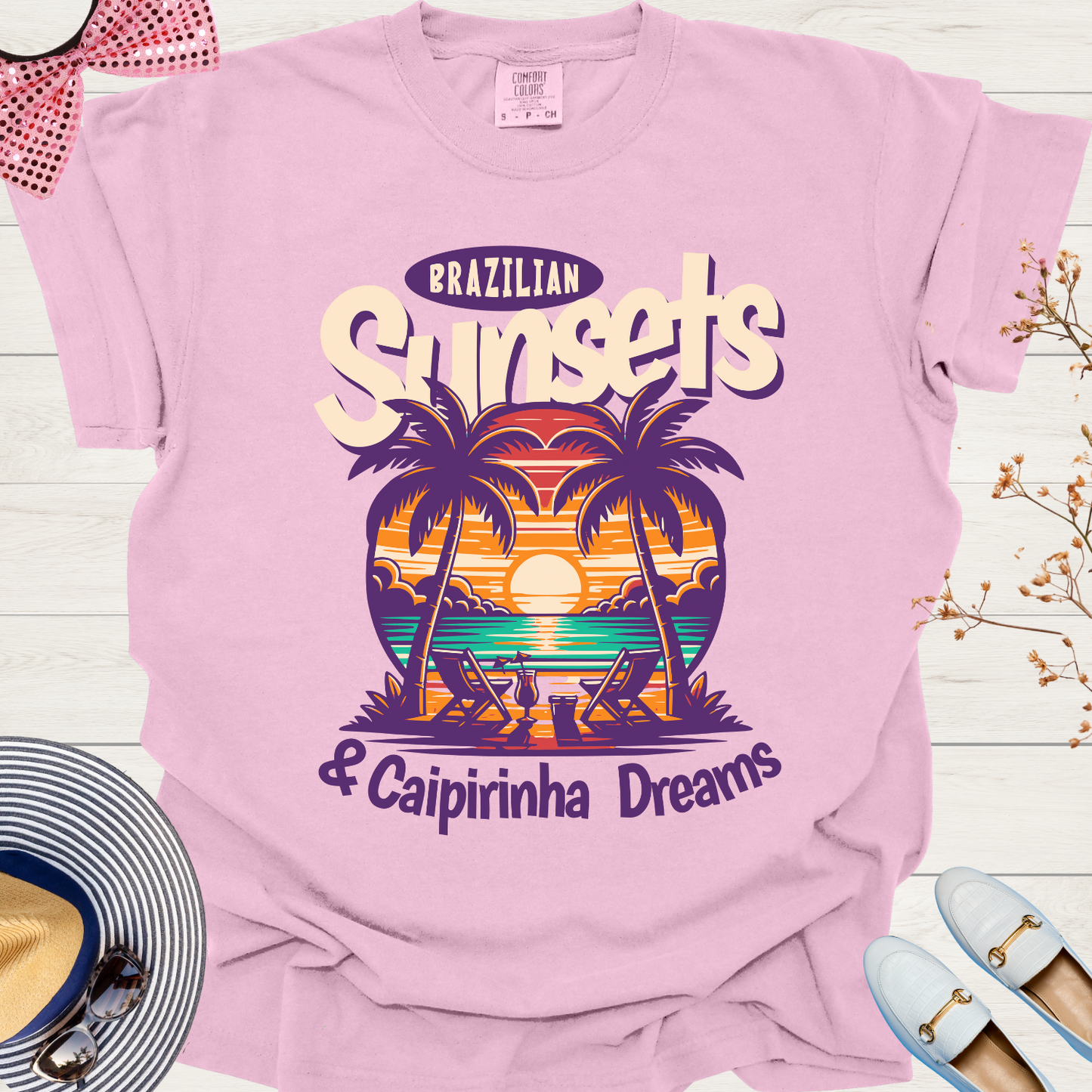 Brazilian Sunsets Tee: Caipirinha Dreams T-Shirt