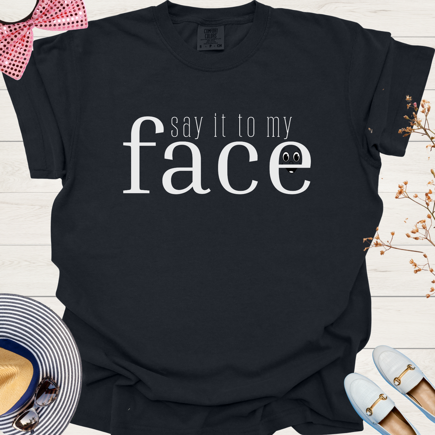 Kamala's Challenge Tee: 'Say It To My Face' Donald T-Shirt